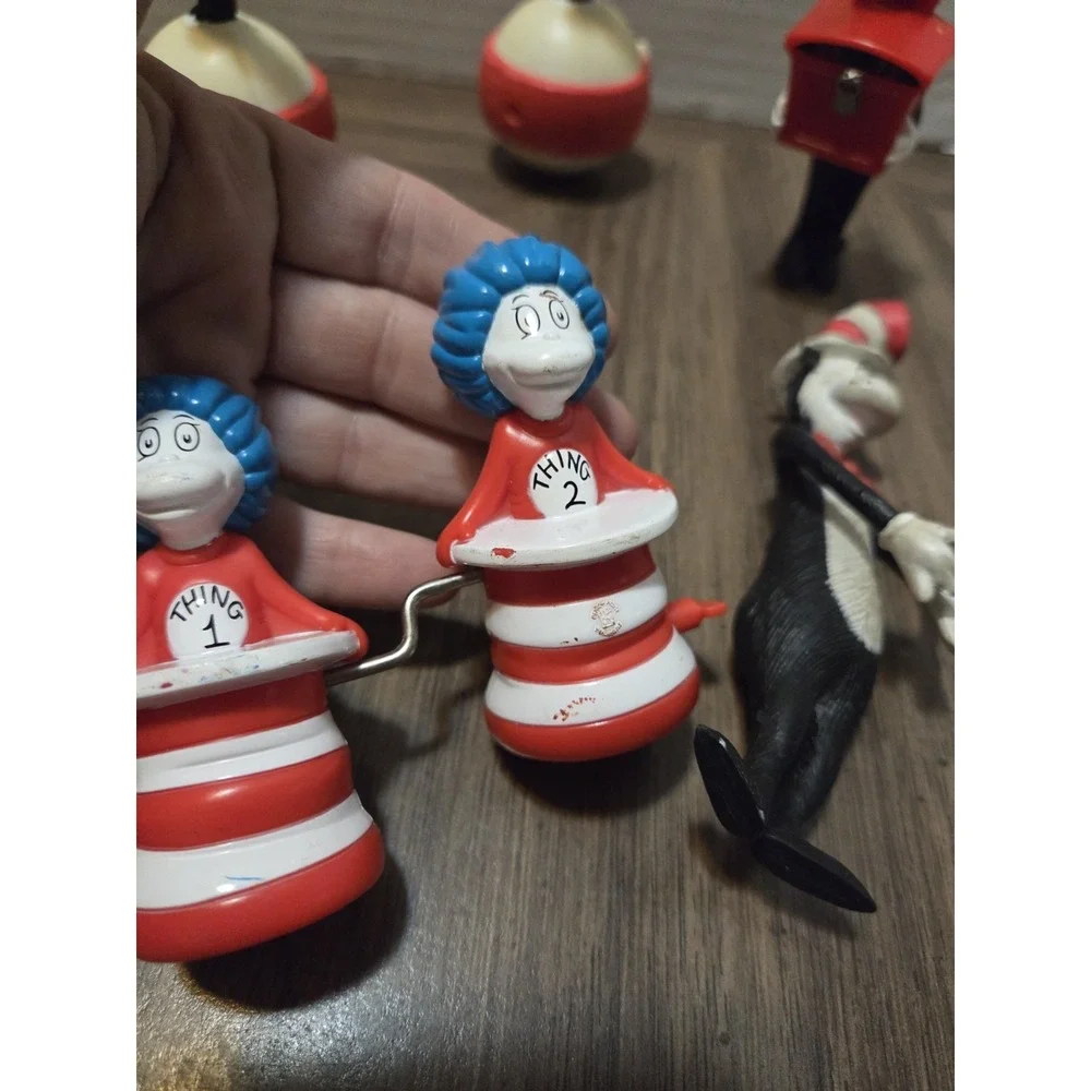 Dr. Seuss McDonald's Cat in the Hat Thing 1 & Thing 2 Toy Lot 2003